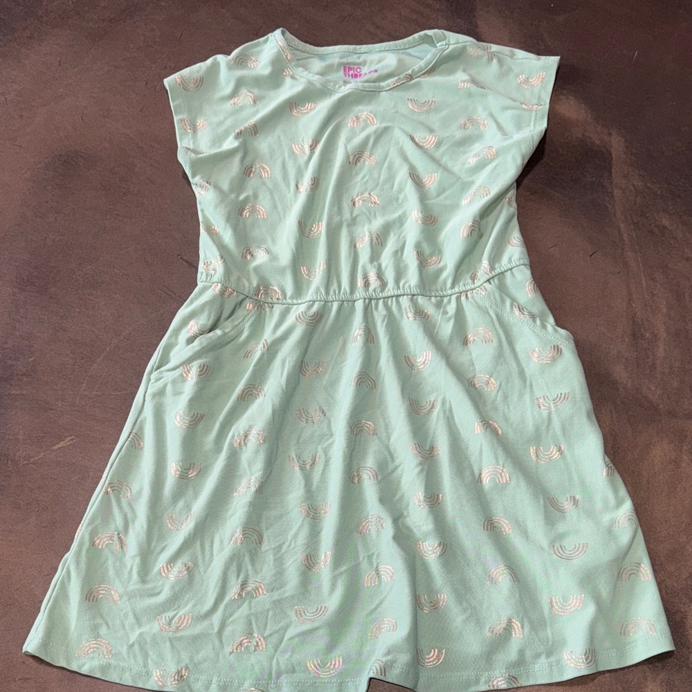 Epic Threads Mint Dress with Rainbow Accents